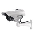 Camera de supraveghere falsa Loosafe® Burglar Pro, montaj interior/exterior, solara plus baterii, led noapte, sticker "CCTV" inclus, Alb