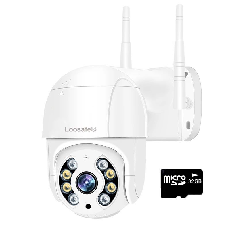 Camera De Supraveghere Video CCTV WIFI Loosafe® 850HS Pro, 8MP, Exterior/Interior, Ultra HD 4K, 4X zoom, Rotire, Leduri Lumina, Comunicare Bidirectionala, Stocare Card/Cloud, Senzor Miscare, Alb