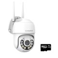 Camera de supraveghere WIFI Loosafe® 80HS Pro Max, 8MP, exterior/interior, Ultra HD 4K, 5X zoom, rotire, leduri lumina, comunicare bidirectionala, stocare card/cloud, senzor miscare, Alb