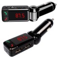 Car Kit Handsfree Bluetooth FM TechONE cu MP3 Player, incarcator auto 2 USB, microfon, negru