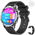 Ceas Smartwatch Barbati Wonlex® DW25 Sky Line, SUPER AMOLED 1.28 Inch Rotund, Ultra Light, Ritm Cardiac, Oxigen, Ciclu Femei, Tensiune, Apel Bluetooth, Sporturi Multiple, BT 5.2, Rezistent, Metalic, IP67, Negru