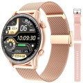 Ceas Smartwatch Femei Wonlex® DW13 Starlight, AMOLED 1.43 Inch Rotund Borderless, Apel Bluetooth 5.2, Asistent Vocal, Ritm Cardiac, Oxigen, Apel Bluetooth, Sporturi Multiple, BT5.3, Rezistent, Metalic, IP68, Gold